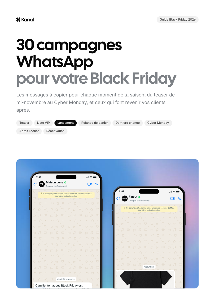 Cover of the 30 WhatsApp campaigns for your Black Friday playbook